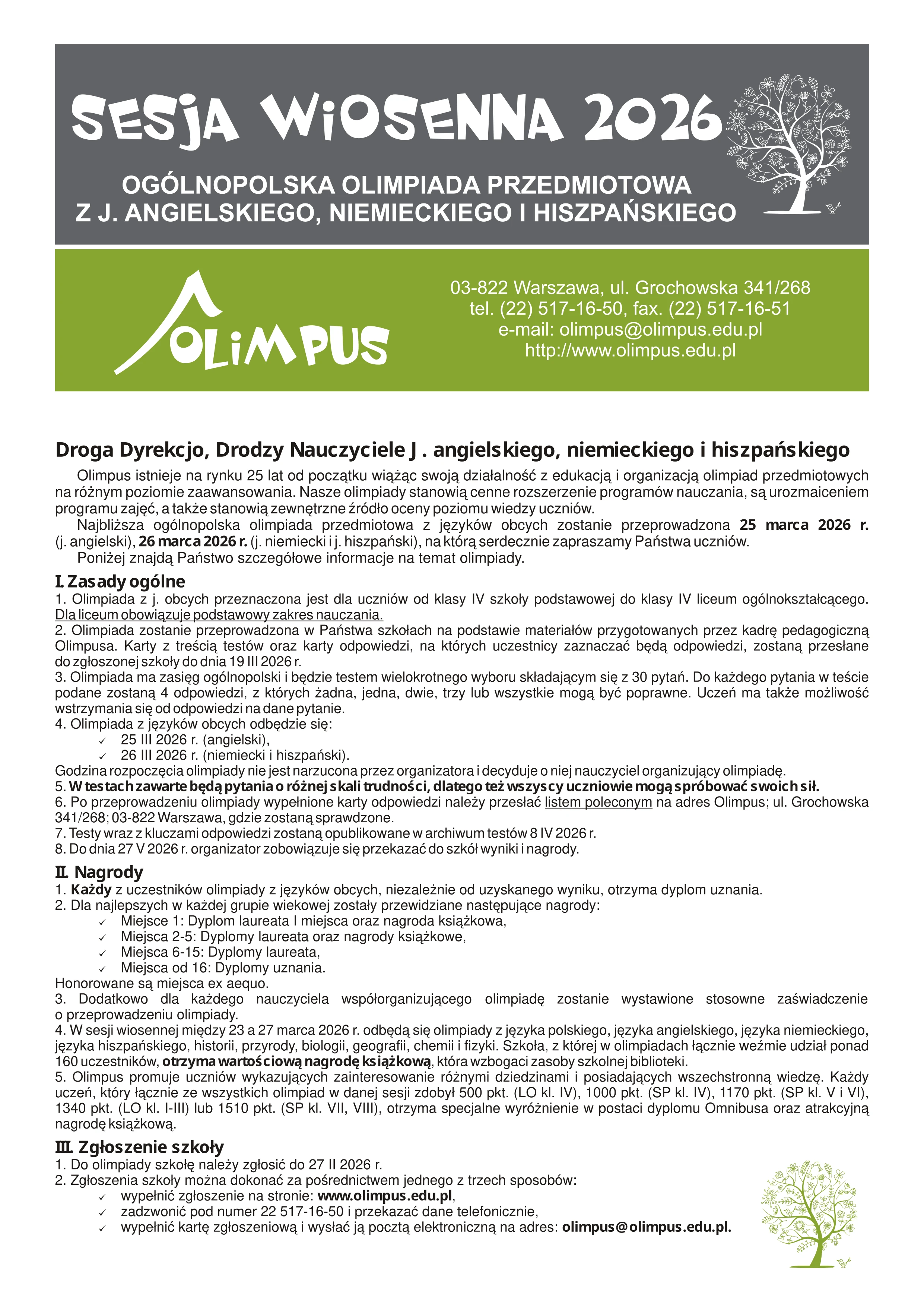 KARTA ZGLOSZENIOWA ANG NIEM HISZP